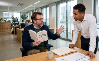strategie is een werkwoord